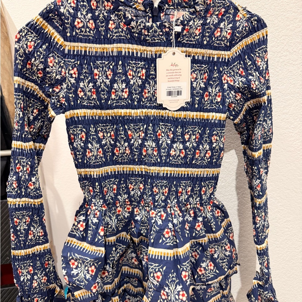 Ivy City Co Blue Floral Mini Dress